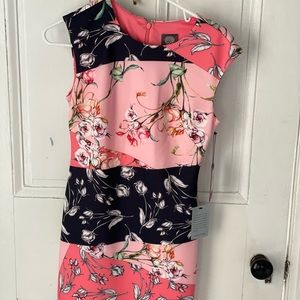 NWT! Vince Comuto multi color sheath dress. Size 4